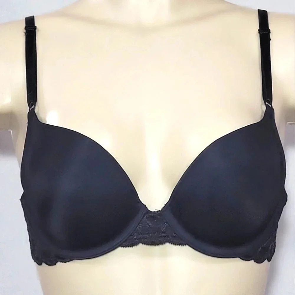 34C Maidenform Self Expressions Convertible Pushup Bra‎ Black NWT